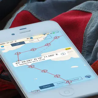 iPhone con una derrota grabada cerca de la costa croata en Dalmacia