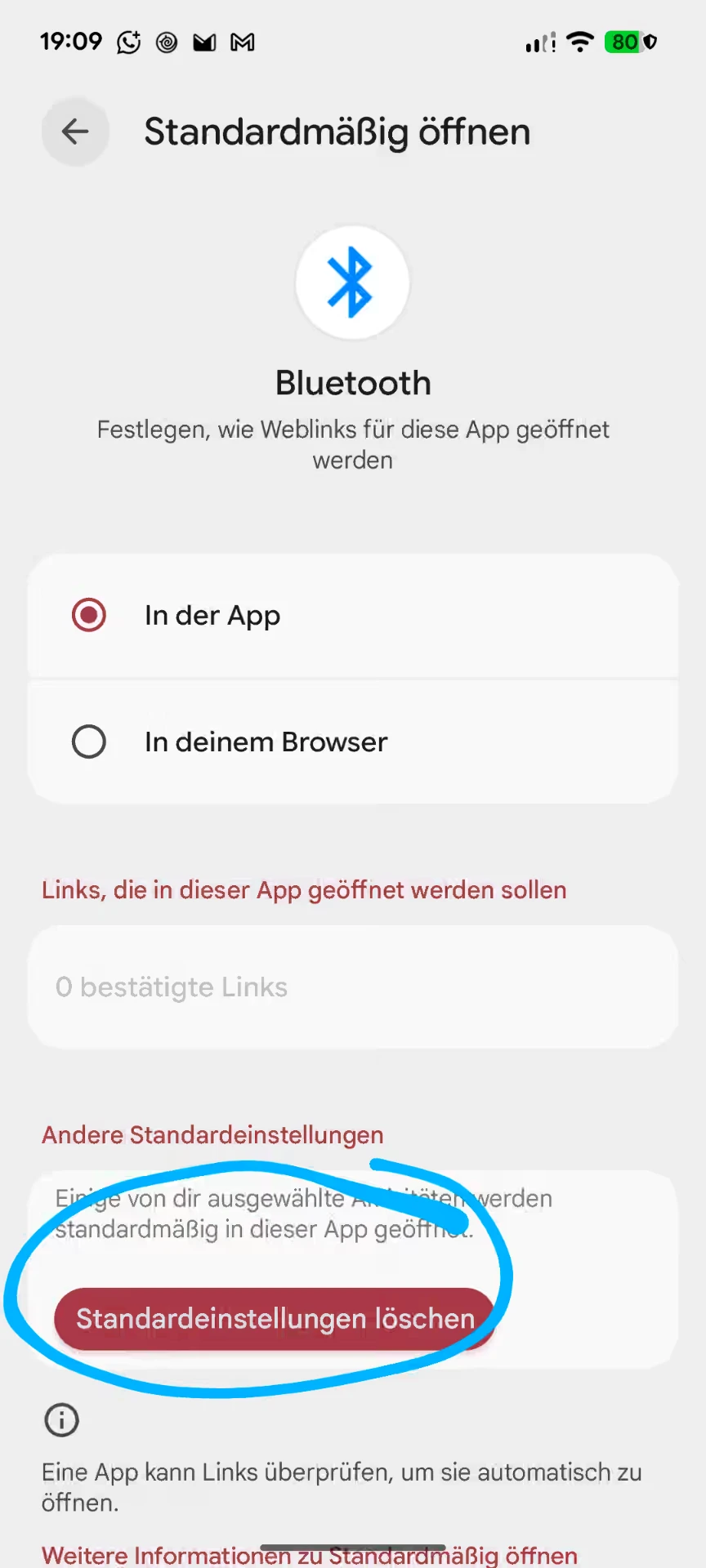 Android-Einstellungen für Bluetooth: Standardeinstellungen löschen — Android, Hell