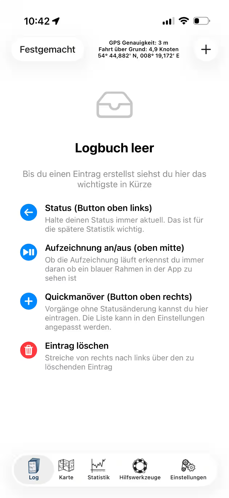 Cuaderno vacío con un resumen de las funciones más importantes — iOS, Hell