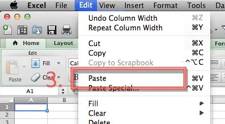 Paste logbook data to Excel