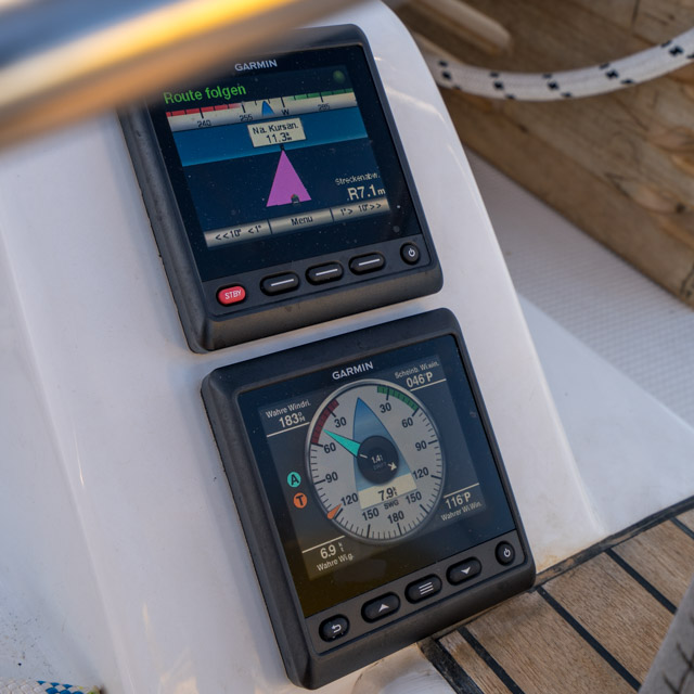on deck instruments showing NMEA data